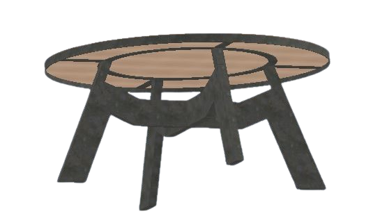 Fabriquer votre table ronde en bois et métal de style industrielle. DIY. Plan de fabrication.
